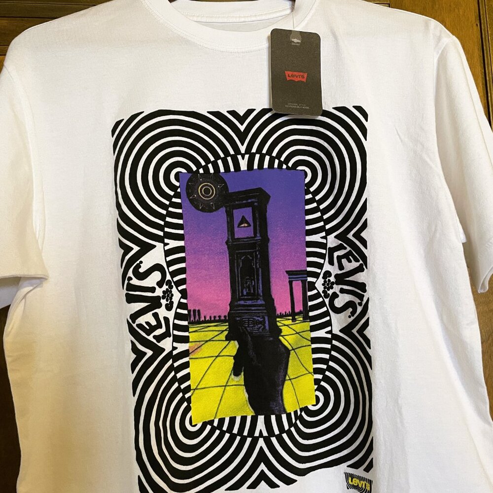 RETRO Levi & Co Vintage NWT Shop Revival T-Shirt. Relaxed Fit Graphic Art Tee. - Picture 6 of 10